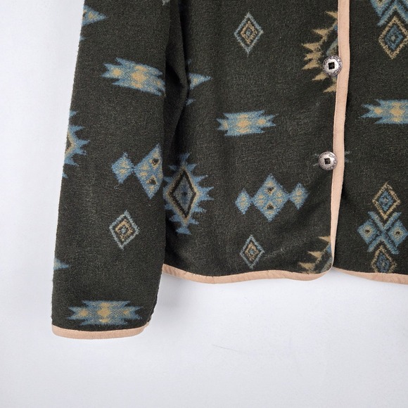 Vtg True Grit Mesa Canyon Suede Trim Jacket Women's Size M Southwestern Aztec - Picture 3 of 9